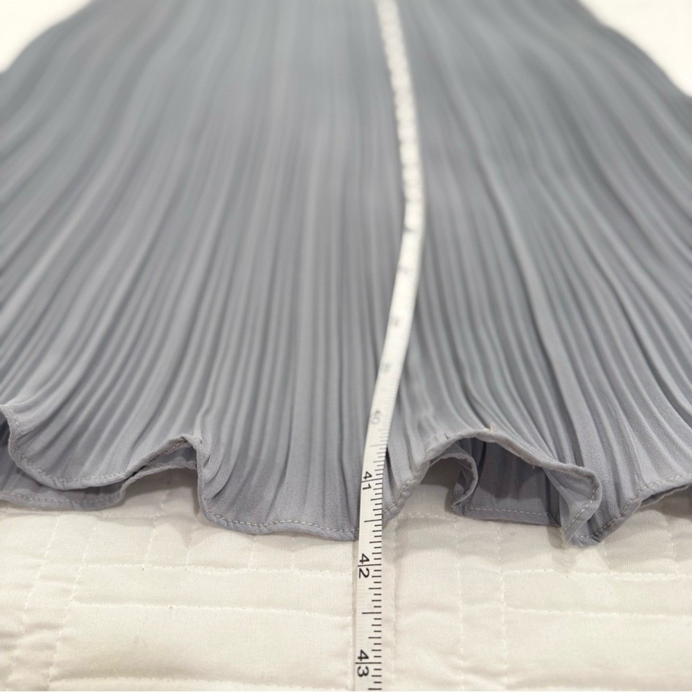 JT Dress pleated dress grey black layered collar‎ long sleeve size S - Picture 8 of 8